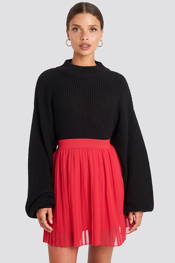 NA-KD Mini Pleated Skirt röd