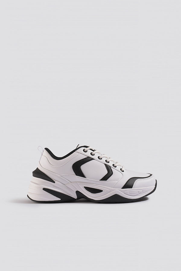 Emilie Briting x NA-KD Street Chunky Sneaker vit