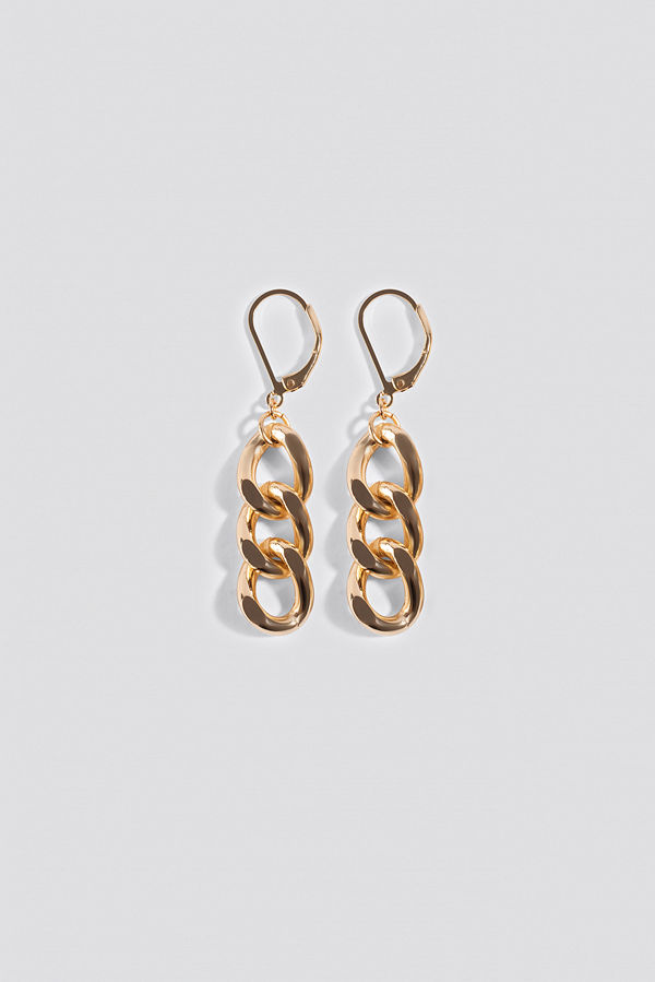 NA-KD Accessories smycke Short Chain Earrings guld