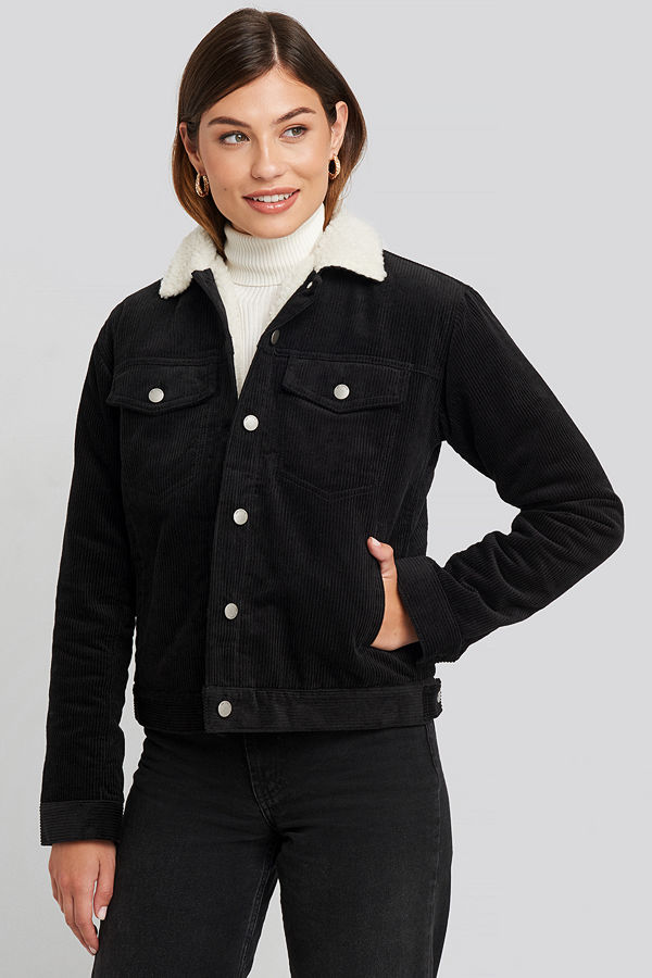 Dr. Denim Sana Sherpa Jacket svart