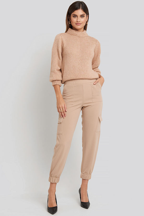 Sisters Point Nupa Pants beige byxor