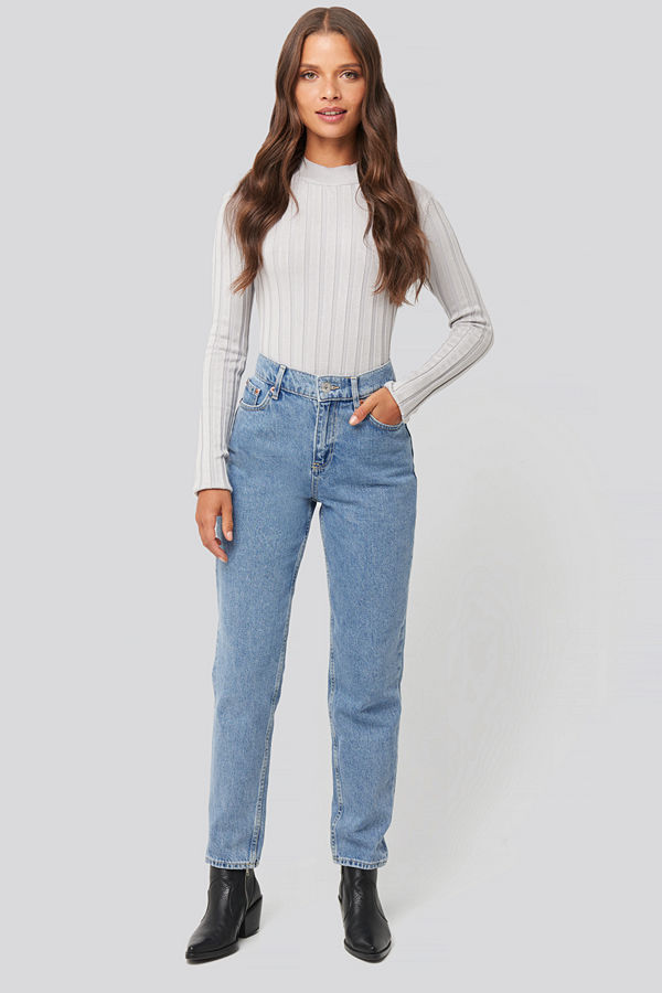Mango Mom80 Jeans blå