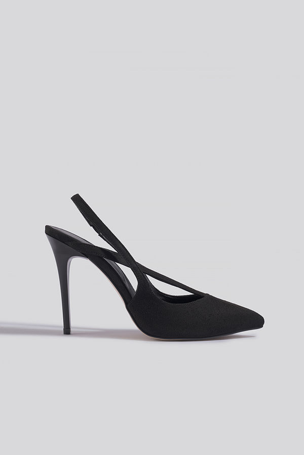 Trendyol Black Suede High Heels svart