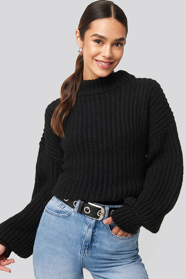 Queen of Jetlags x NA-KD Ring Detail belt svart silver