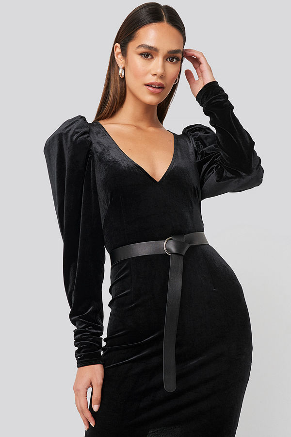 Hanna Weig x NA-KD Knot Detail Waist Belt svart