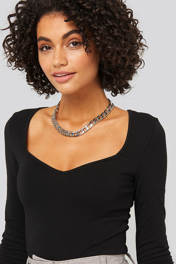 NA-KD Accessories smycke Chunky Chain Necklace silver