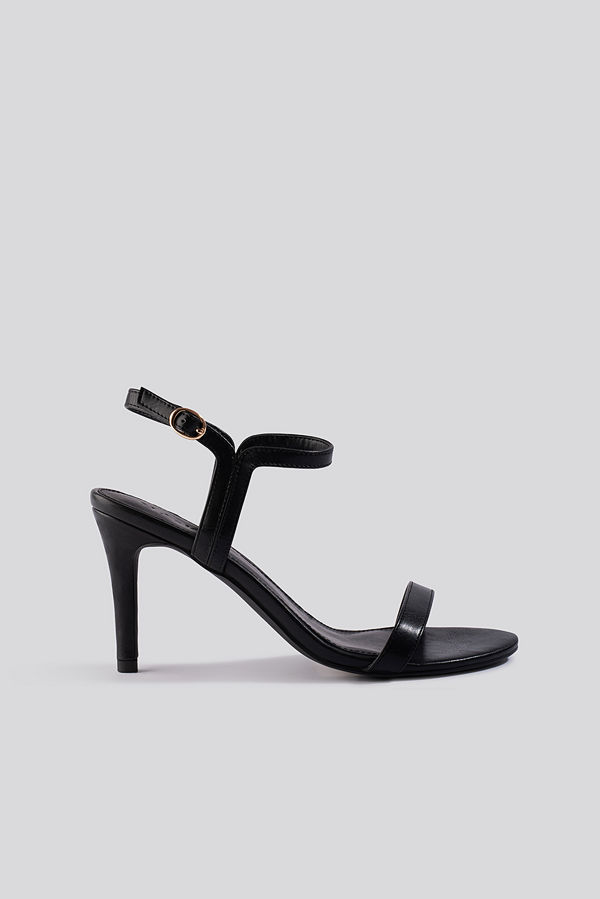 NA-KD Shoes Two Way Ankle Strap Heels svart
