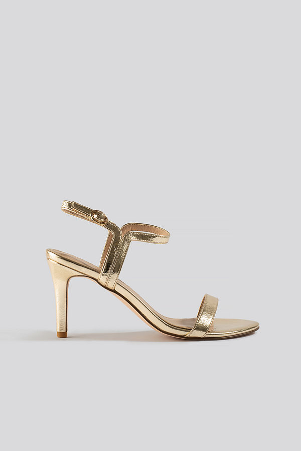 NA-KD Shoes Two Way Ankle Strap Heels guld