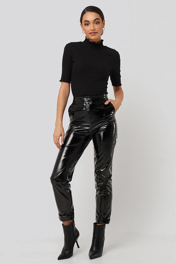 NA-KD High Neck Babylock Top svart