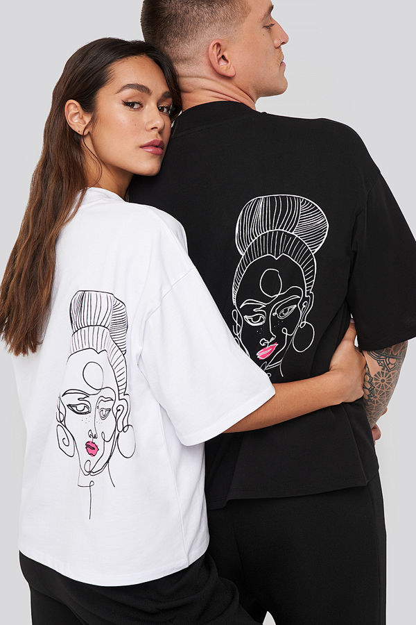 Danny Saucedo x NA-KD Dropped Shoulder Boxy Tee vit