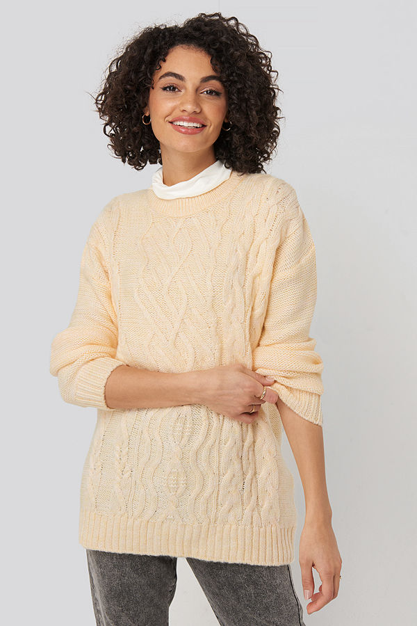 Trendyol Cycling Collar Knitted Sweater gul