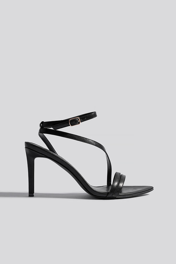 NA-KD Shoes Pointy Sole Strappy Heels svart