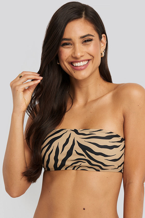 NA-KD Swimwear Bandeaubikini-Överdel multicolor