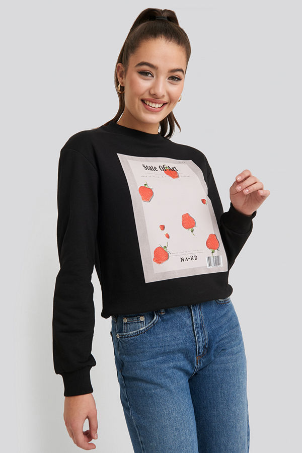 NA-KD State Of Art Basic Sweater svart