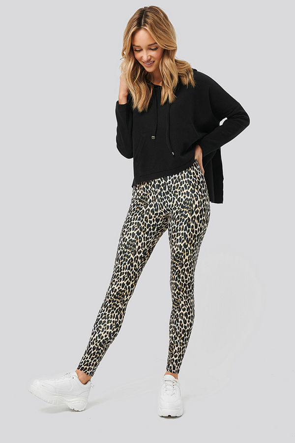 NA-KD Leopard Print Leggings multicolor