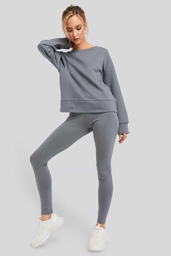 NA-KD Basic Leggings grå