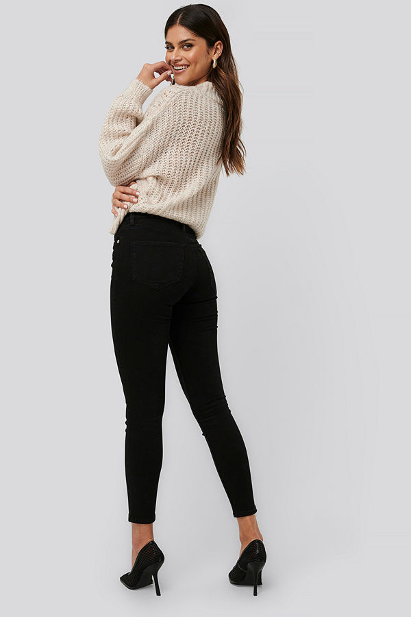 Mango Sculpt Jeans svart