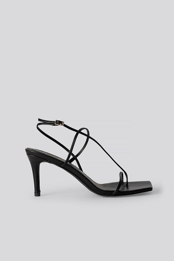 NA-KD Shoes Strappy Stiletto Sandals svart