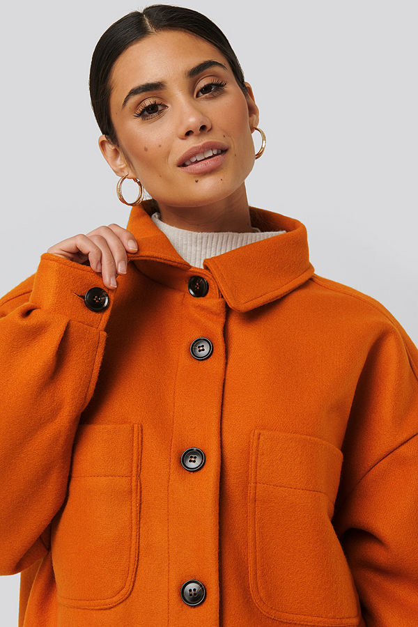 NA-KD Big Sleeve Oversized Jacket orange