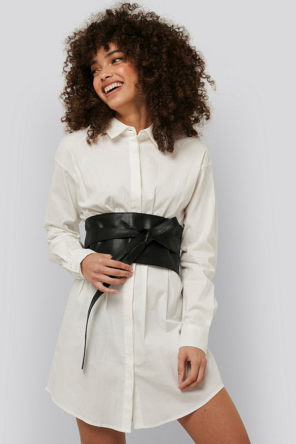 NA-KD Accessories Layered Oversize Waist Belt svart