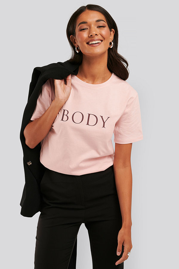 NA-KD Oversize T-Shirt rosa
