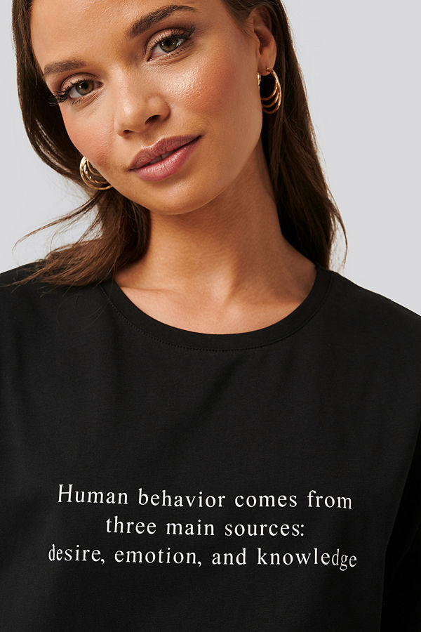 NA-KD Oversize T-Shirt svart