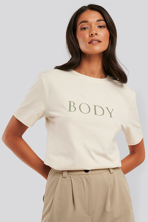 NA-KD Oversize T-Shirt beige