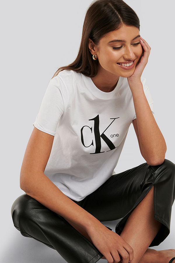 Calvin Klein T-Shirt Med Logga vit