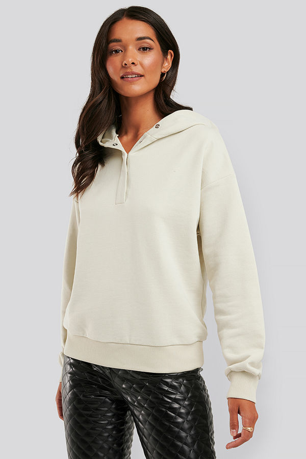 NA-KD Trend Hoodie Med Detaljer grå