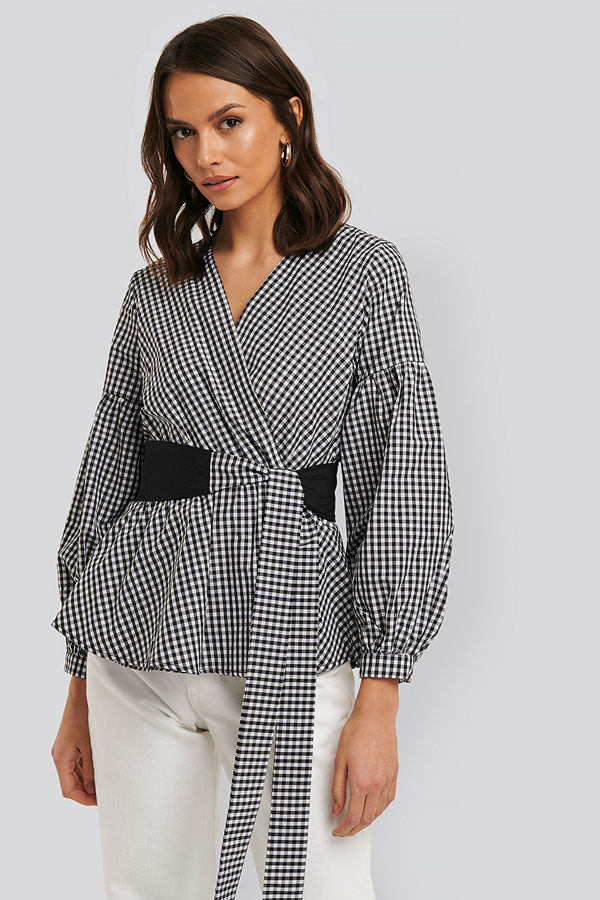 Trendyol Blus Med Puffärm multicolor
