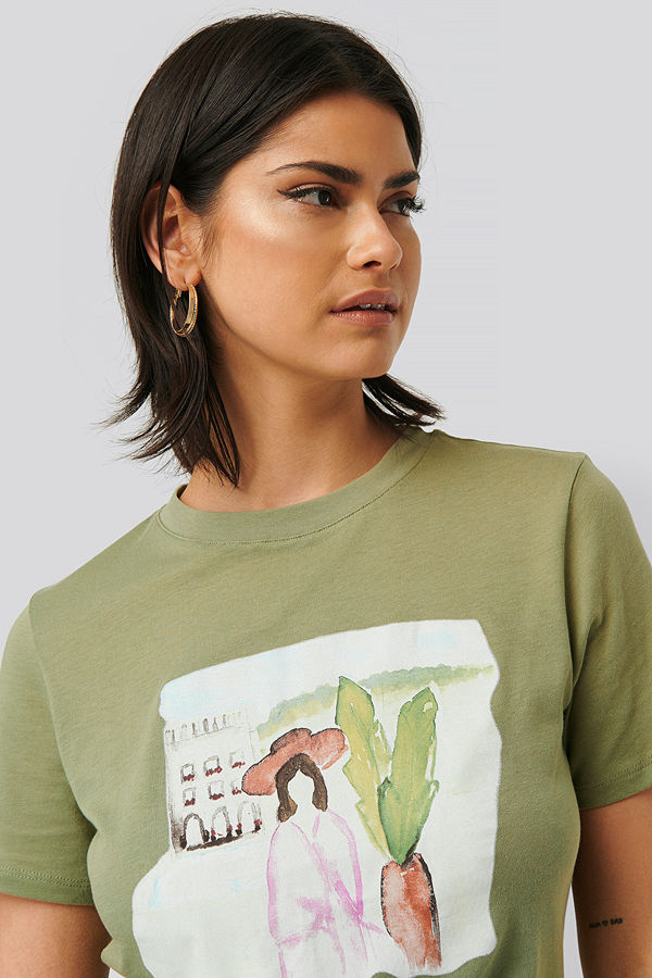 NA-KD T-Shirt grön