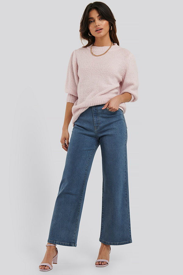 NA-KD Culottejeans blå