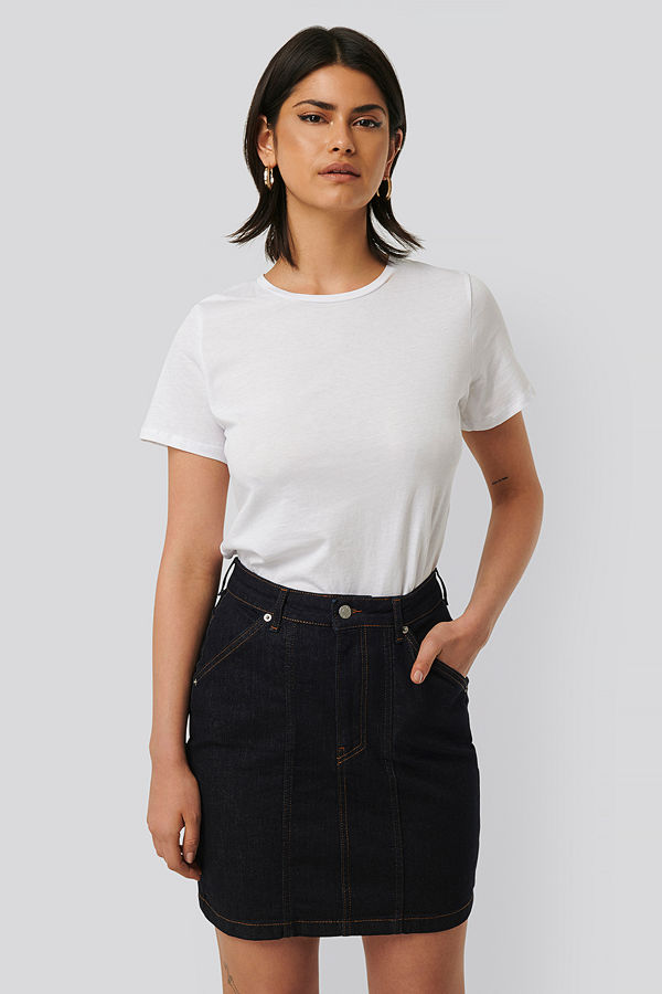 NA-KD Trend Minikjol I Denim blå