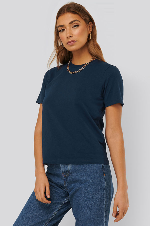 NA-KD Basic Bas-T-Shirt blå