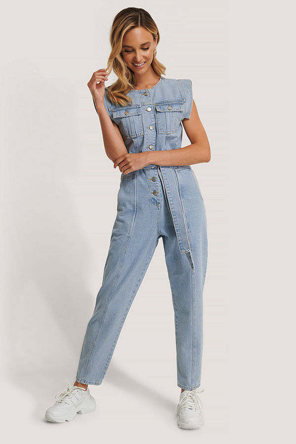 na kd jeans jumpsuit