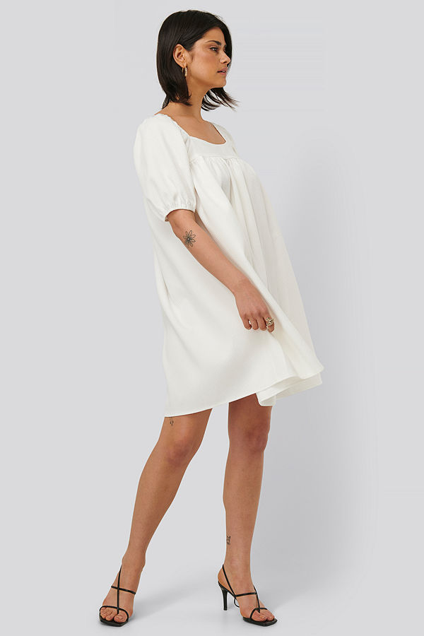 NA KD Boho Klänning Med Struktur vit Klänningar online NA KD Boho Klänning vit Klänningar online Modegallerian