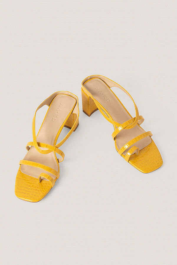 NA-KD Shoes Högklackade Sandaler gul