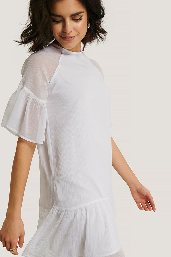 NA KD Boho Miniklänning vit Klänningar online Modegallerian NA KD Boho Klänning vit Klänningar online Modegallerian