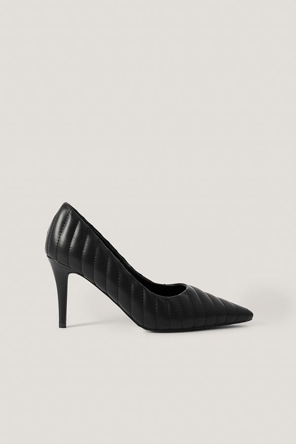 NA-KD Shoes Quilted Pointy Pumps svart
