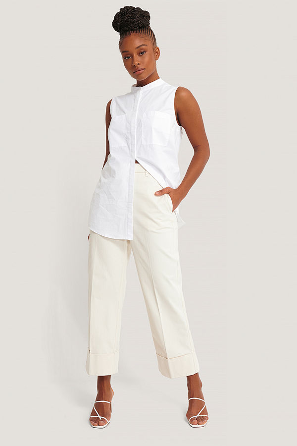 NA-KD Trend Byxor Med Slag beige