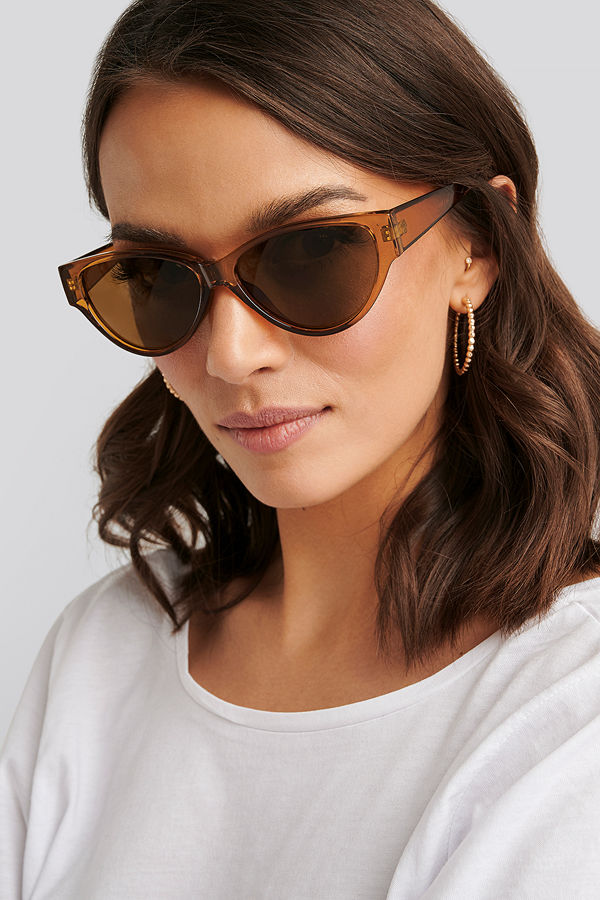 NA-KD Accessories Drop Shaped Cateye Sunglasses brun