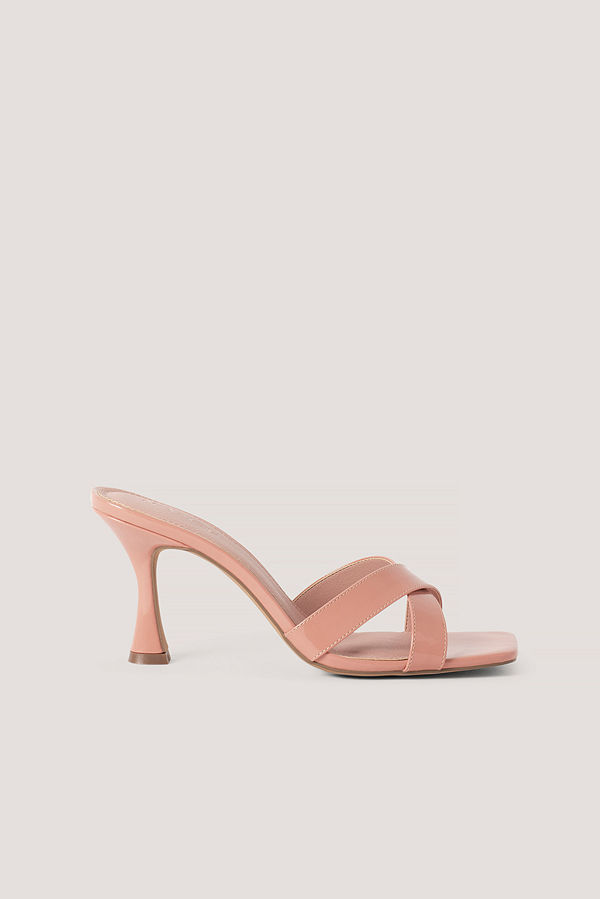NA-KD Shoes Stilettmules Med Fyrkantig Tå rosa
