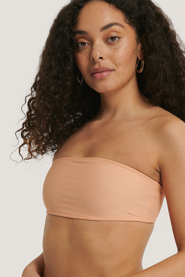 NA-KD Swimwear Bandeaubikini-Överdel orange