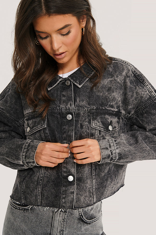 NA KD Trend Denimjacka svart Modegallerian NA KD Trend Denimjacka svart Modegallerian