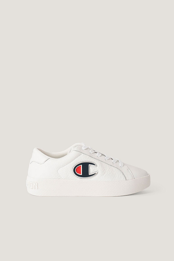 Champion Lädersneakers vit