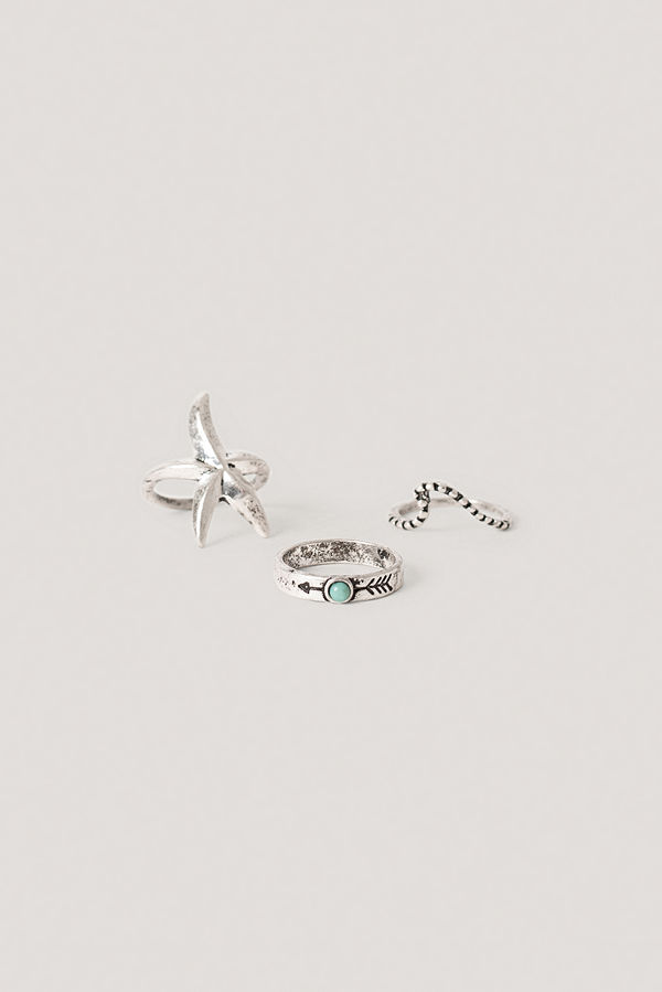 NA-KD Accessories smycke Ringar I Flerpack silver