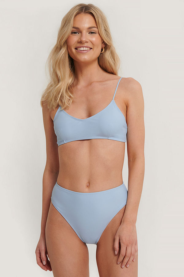 NA-KD Swimwear Maxitrosa Med Hög Midja blå