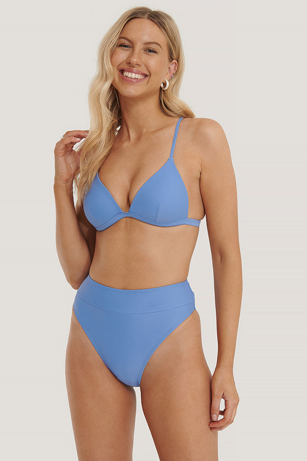 NA-KD Swimwear Maxi Highwaist Bikini Panty blå