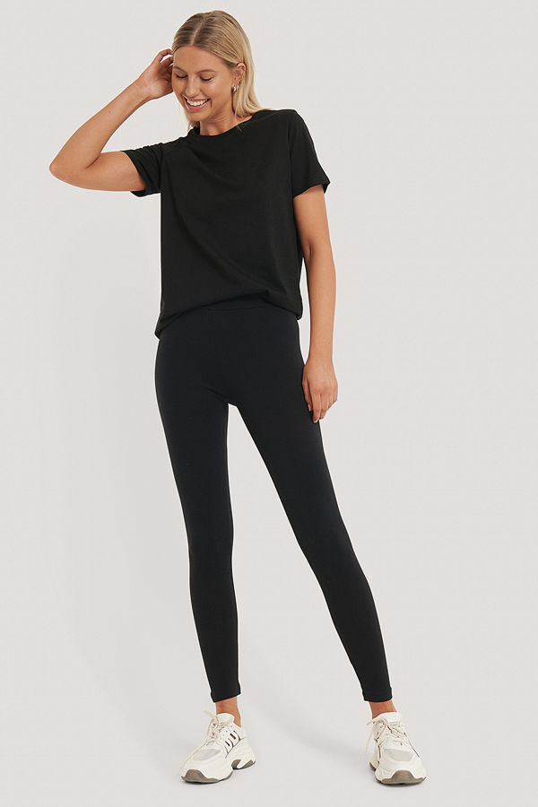 NA-KD Basic Leggings svart
