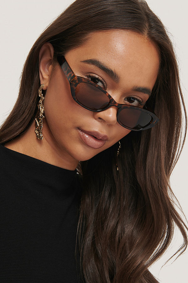 NA-KD Accessories Breda Solglasögon I Retrolook brun